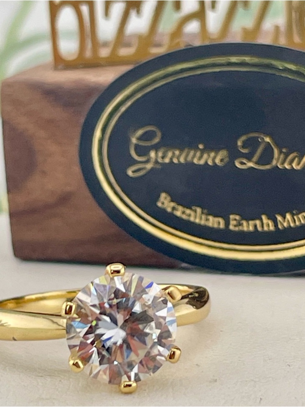 Sale‼️3ct Diamond Ring Band. Yellow Gold over silver 925. Sizes 5 6 7 8